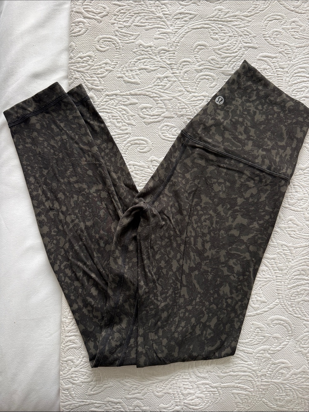 Lululemon High-Rise Olive Black Camouflage Leggings